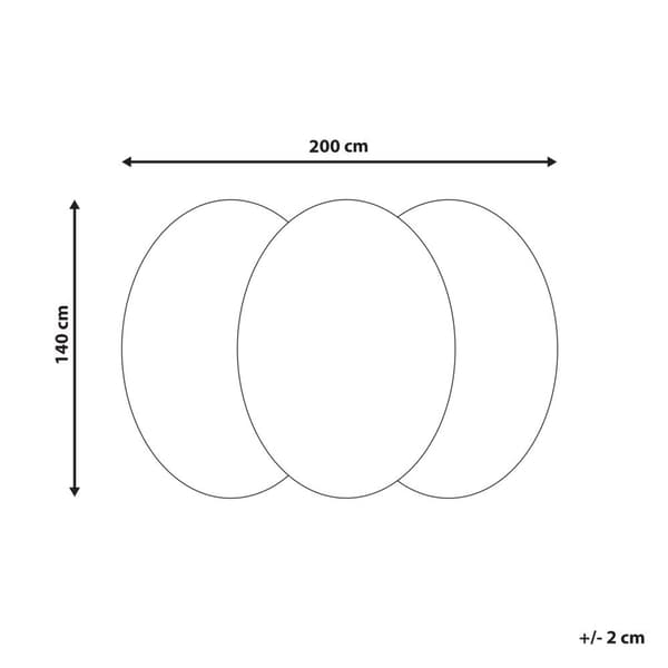 Soikea villamatto 140 x 200 cm valkoinen-grafiitti ZABOL Lumarko!
