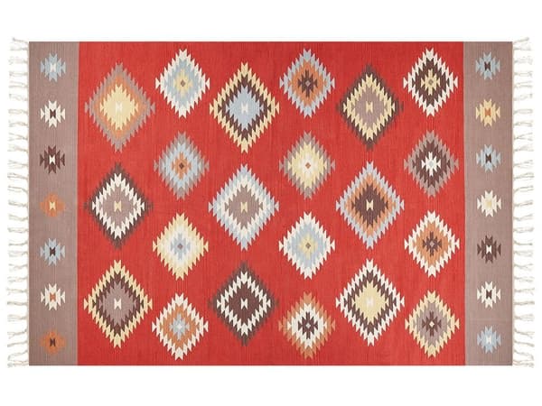 Bomulds kelimtæppe 200 x 300 cm flerfarvet LORUT Lumarko!