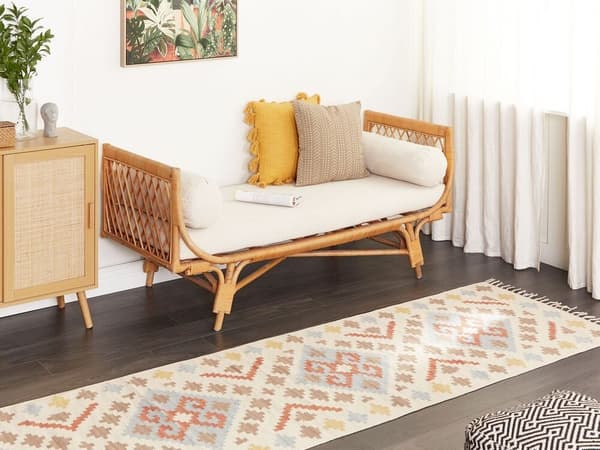 Puuvillainen kilim-matto 80 x 300 cm monivärinen ATAN Lumarko!