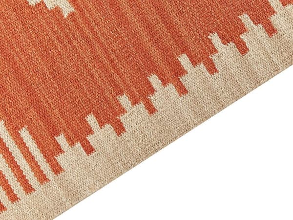 Puuvillakilim matto 140 x 200 cm oranssi GAVAR Lumarko!