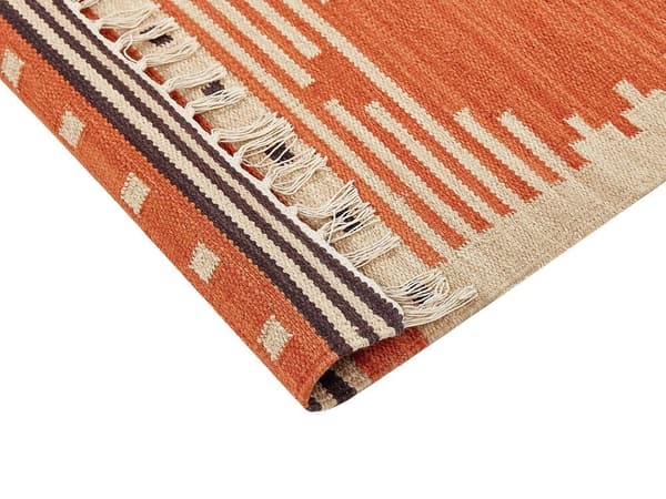 Puuvillakilim matto 140 x 200 cm oranssi GAVAR Lumarko!