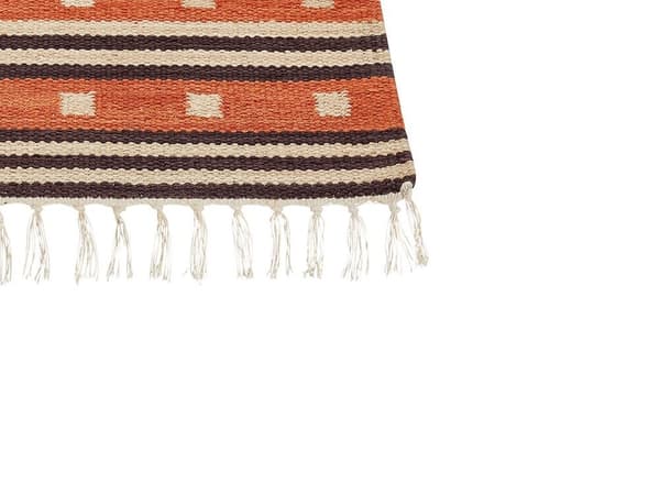 Puuvillakilim matto 140 x 200 cm oranssi GAVAR Lumarko!