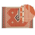 Pikkukuva 1 / 7: Puuvillakilim matto 140 x 200 cm oranssi GAVAR Lumarko!