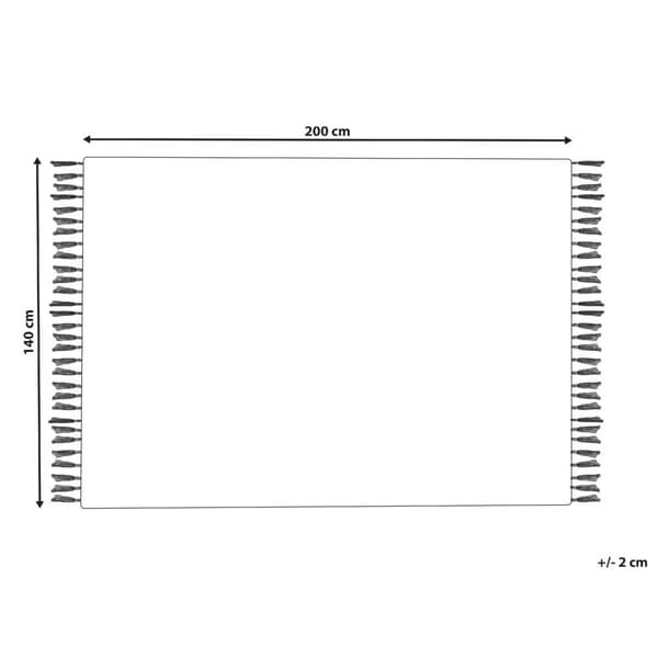 Bomuld kelim tæppe 140 x 200 cm flerfarvet GANDZAK Lumarko!