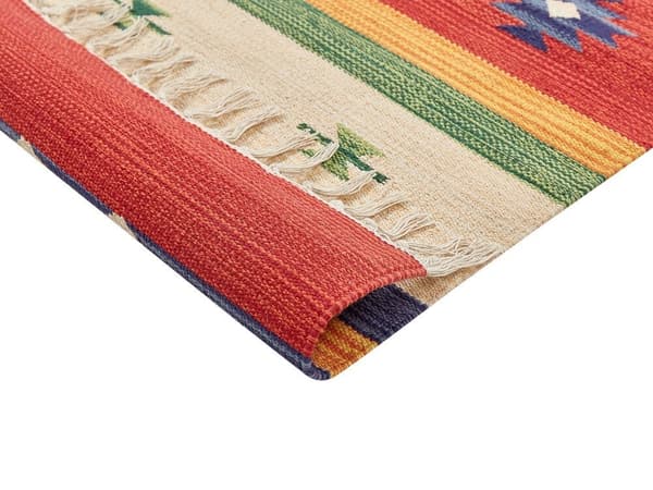 Puuvillainen kilim-matto 140 x 200 cm monivärinen ALAPARS Lumarko!