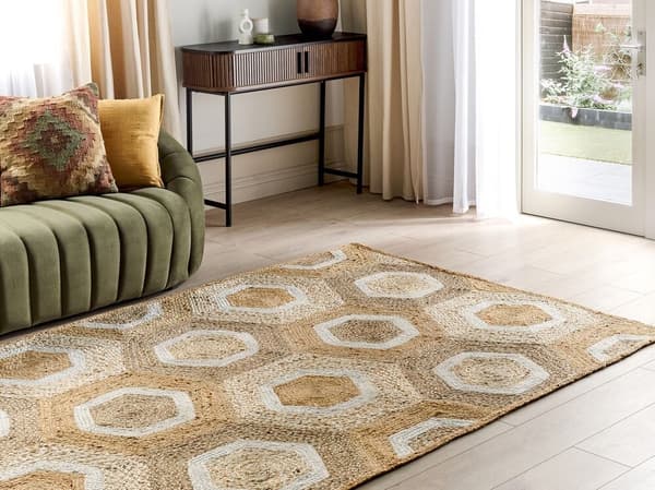 Juuttimatto 160 x 230 cm beige BASOREN Lumarko!