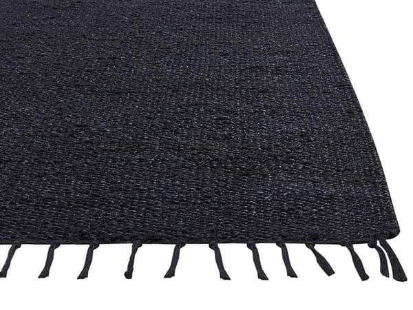 Jute tæppe 80 x 300 cm sort SINANKOY Lumarko!