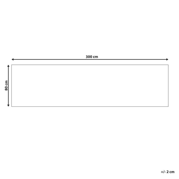 Jute tæppe 80 x 300 cm sort SINANKOY Lumarko!