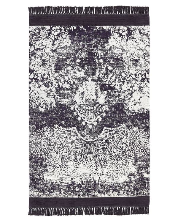 Viskosmatta 140 x 200 cm lila med vit AKARSU Lumarko!