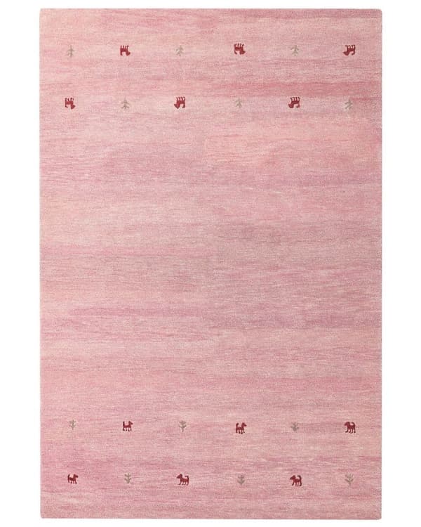 Ull gabbeh matta 200 x 300 cm rosa YULAFI Lumarko!