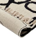 Pikkukuva 4 / 6: Puuvillamatto 80 x 150 cm beige ja musta KONUR Lumarko!