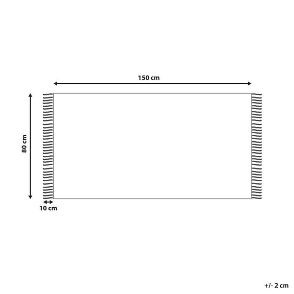 Puuvillamatto 80 x 150 cm beige ja musta KONUR Lumarko!