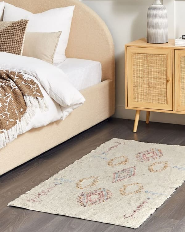 Bomuldstæppe 80 x 150 cm beige BETTIAH Lumarko!