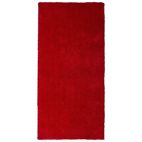 Nukkuinen matto 80 x 150 cm punainen DEMRE Lumarko!