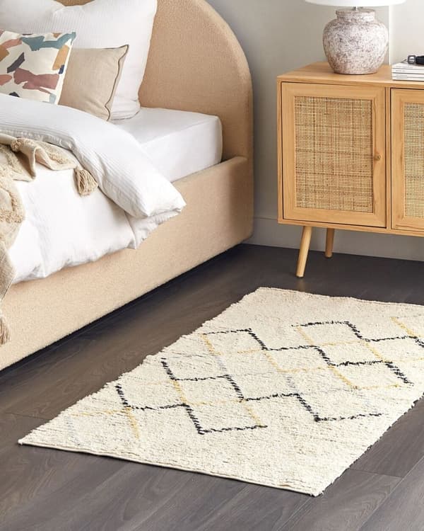 Bomuldstæppe 80 x 150 cm beige TEZPUR Lumarko!