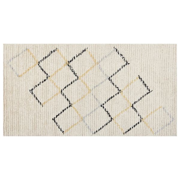 Bomuldstæppe 80 x 150 cm beige TEZPUR Lumarko!