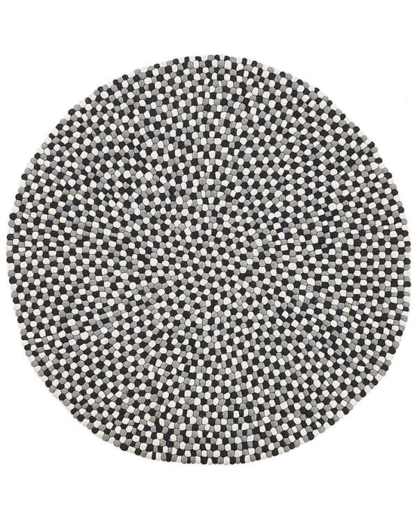Rundt filtkugletæppe ø 140 cm flerfarvet PENEK Lumarko!