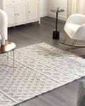 Pikkukuva 2 / 6: Villamatto geometrisella kuviolla 160 x 230 cm beige-harmaa SOLHAN Lumarko!