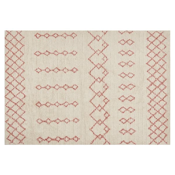 Puuvillamatto 140 x 200 cm beige-pinkki BUXAR Lumarko!