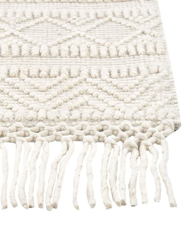 Uldtæppe 160 x 230 cm beige PERTEK Lumarko!