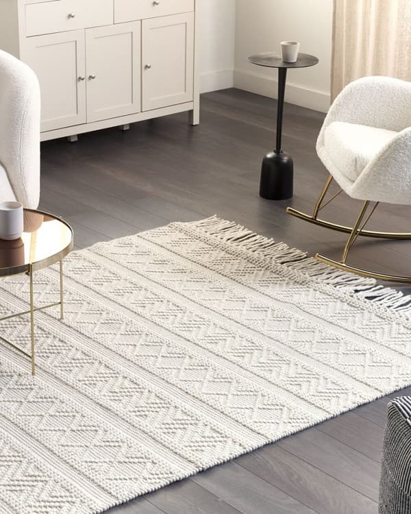 Uldtæppe 160 x 230 cm beige PERTEK Lumarko!