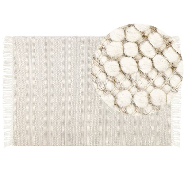 Uldtæppe 160 x 230 cm beige PERTEK Lumarko!