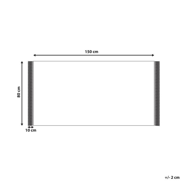 Bomullsmatta 80 x 150 cm beige och svart SAZLI Lumarko!