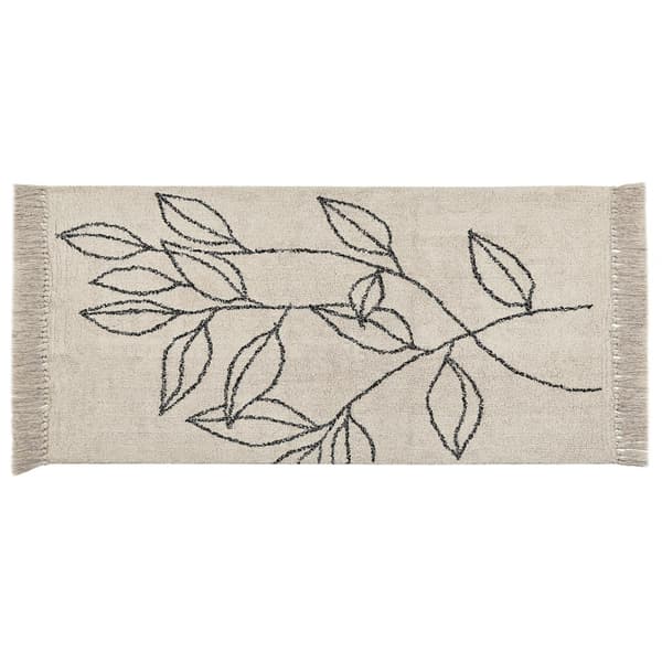 Bomullsmatta 80 x 150 cm beige och svart SAZLI Lumarko!