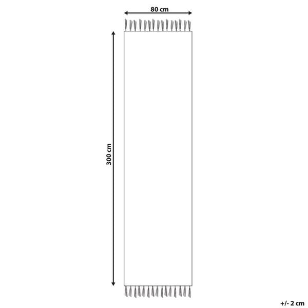 Bomulls kelim matta 80 x 300 cm orange GAVAR Lumarko!