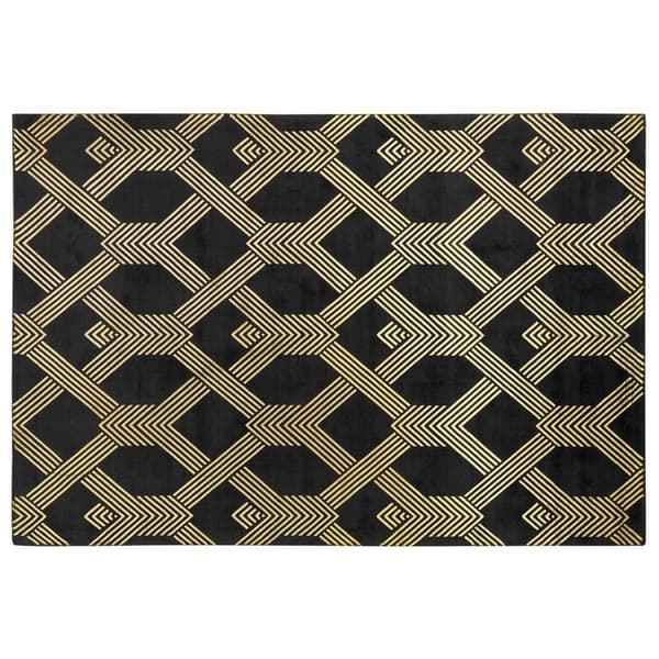 Viskosetæppe 160 x 230 cm sort VEKSE Lumarko!