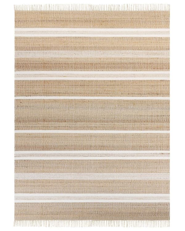 Juuttimatto 160 x 230 cm beige ja valkoinen TALPUR Lumarko!