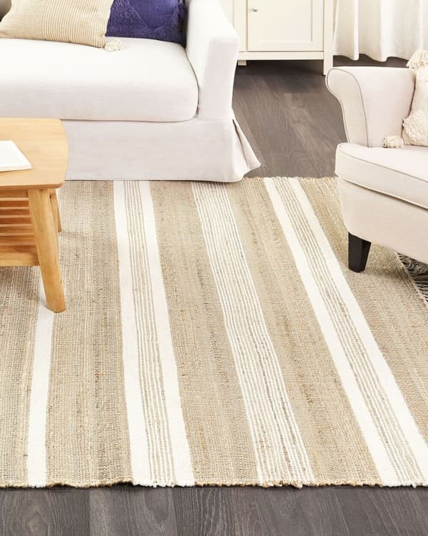 Juuttimatto 160 x 230 cm beige ja valkoinen TALPUR Lumarko!