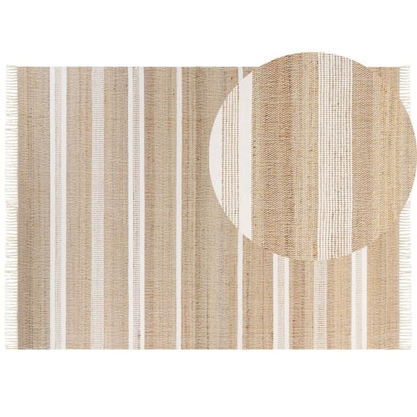 Juuttimatto 160 x 230 cm beige ja valkoinen TALPUR Lumarko!
