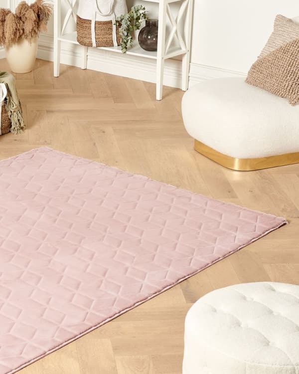 Tæppe i kaninkunstpels 160 x 230 cm pink THATTA Lumarko!