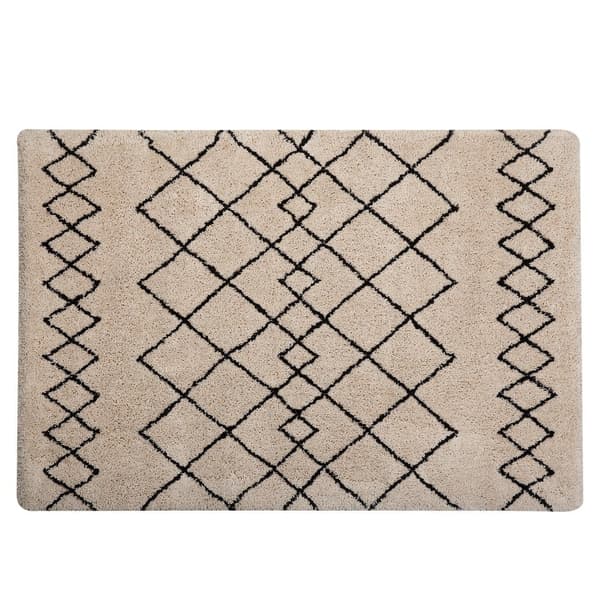 Tæppe 160 x 230 cm beige og sort HAVSA Lumarko!