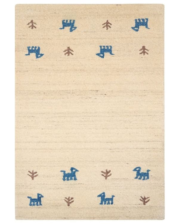 Ull gabbeh matta 160 x 230 cm beige YALI Lumarko!