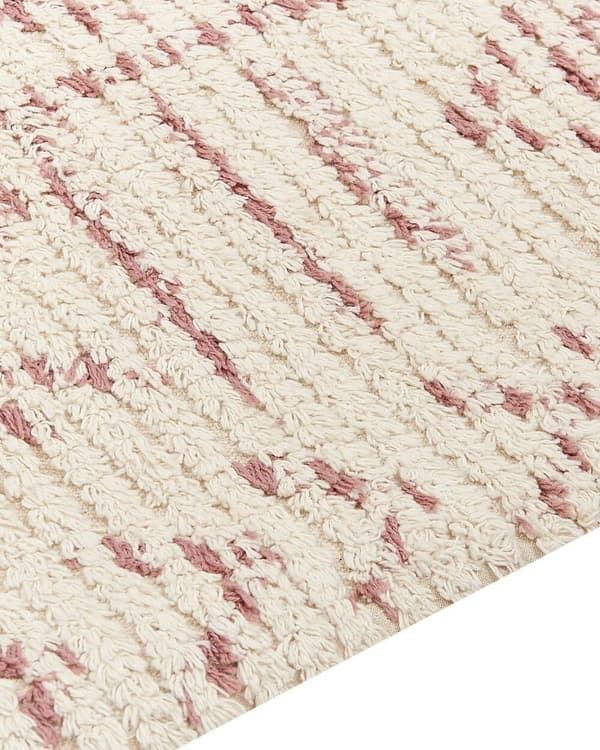 Bomuldstæppe 140 x 200 cm beige-pink EDIRNE Lumarko!
