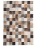 Miniatyrbillede 3 af 6: Læder patchwork tæppe 160 x 230 cm flerfarvet SOKE Lumarko!