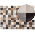 Miniatyrbillede 1 af 6: Læder patchwork tæppe 160 x 230 cm flerfarvet SOKE Lumarko!