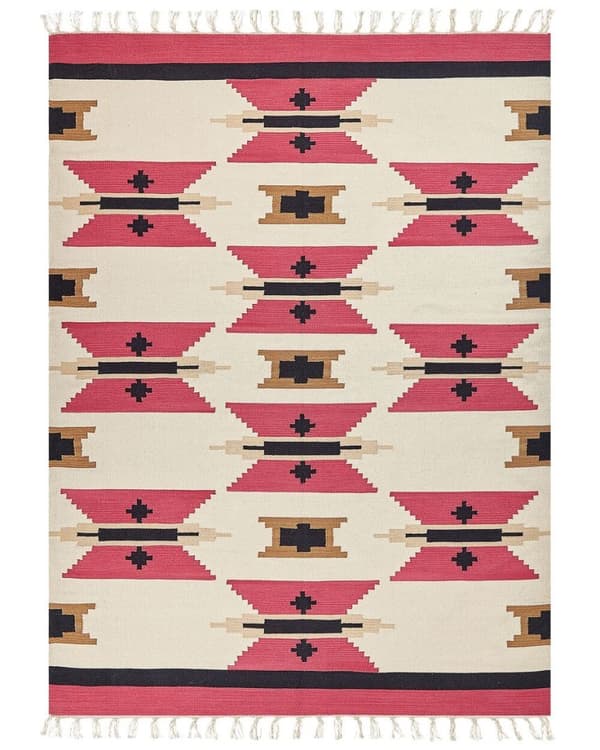 Puuvillakilim matto 160 x 230 cm monivärinen GARNI Lumarko!