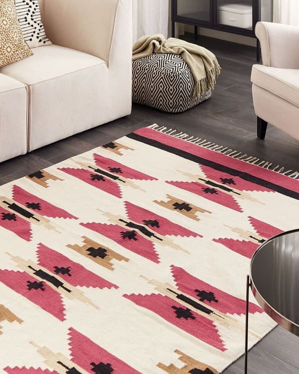 Puuvillakilim matto 160 x 230 cm monivärinen GARNI Lumarko!