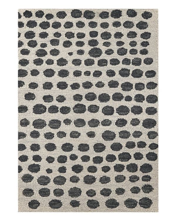 Uldtæppe 140 x 200 cm beige-sort HAVRAN Lumarko!