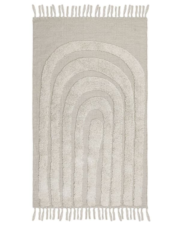 Puuvillamatto 80 x 150 cm beige HAKKARI Lumarko!
