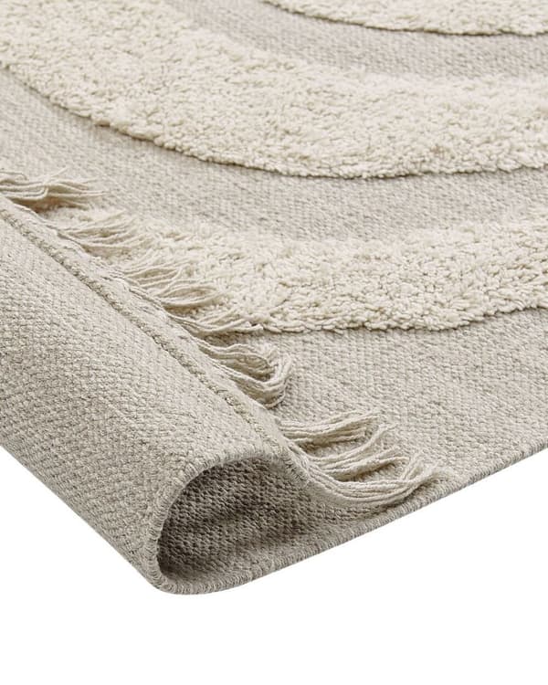 Puuvillamatto 80 x 150 cm beige HAKKARI Lumarko!