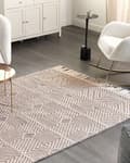 Miniatyrbillede 2 af 6: Uldtæppe 160 x 230 cm beige-brun KESTEL Lumarko!