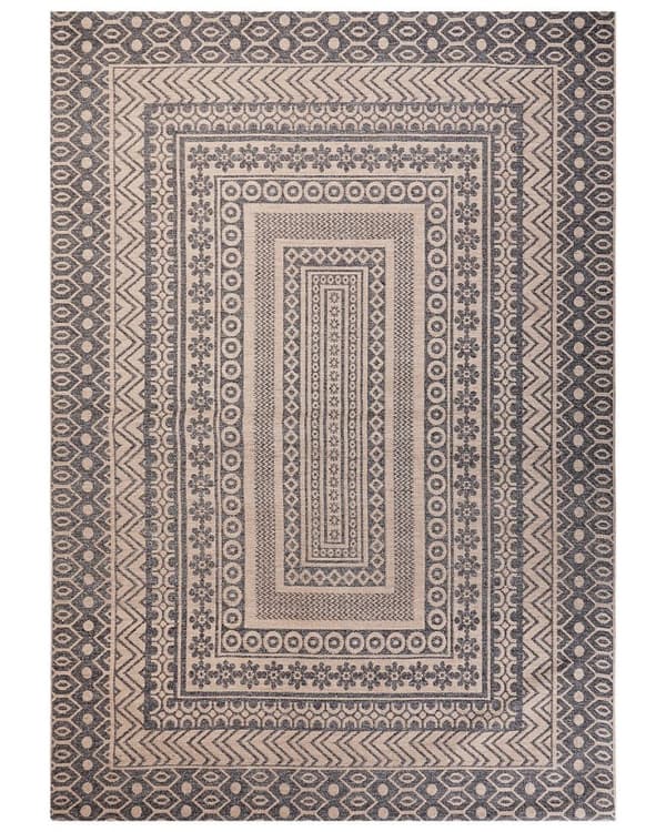 Matta 160 x 230 cm beige-grå BAGLAR Lumarko!