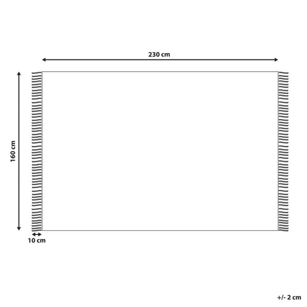 Puuvillamatto 160 x 230 cm beige ja musta KONUR Lumarko!