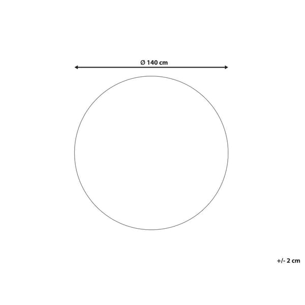 Rundt viskosetæppe 140 cm marineblå GESI II Lumarko!