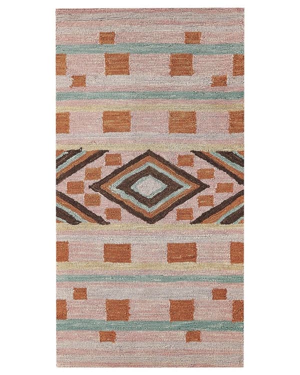 Uldtæppe 80 x 150 cm flerfarvet YOMRA Lumarko!