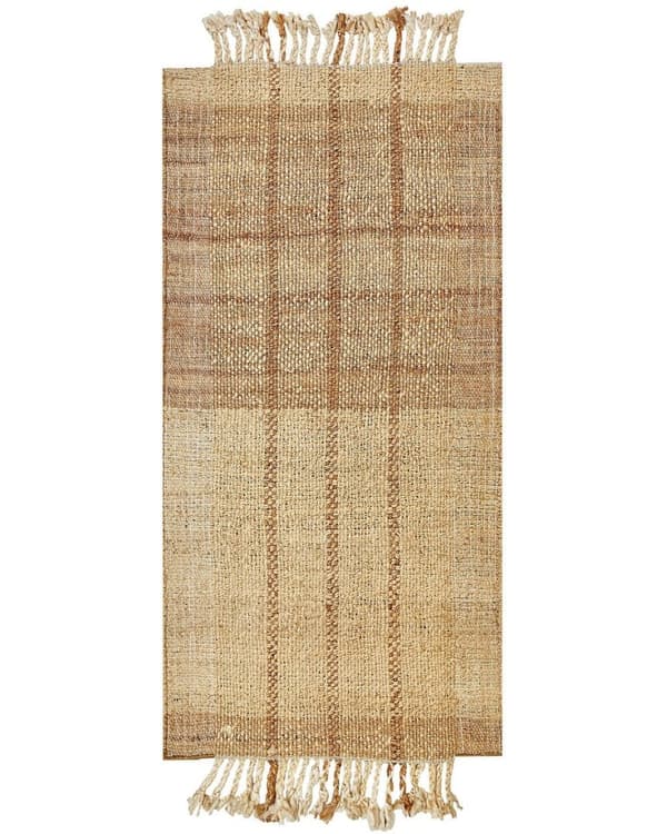 Jute tæppe 80 x 150 cm beige KARKIN Lumarko!